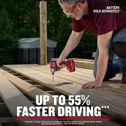 Photo of Craftsman CMCF830B impact driver used on deck lumber, battery sold separately, outdoor setting.