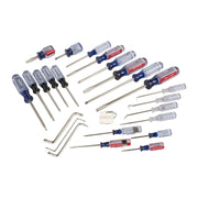 Craftsman CMHT65046 screwdriver and pick set with blue and red handles, assorted sizes on white background, top-down view.