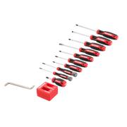 Craftsman screwdriver set with red handles, hex key and magnetizer, SKU CMHT65139, product on white background.