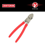 Photo of Craftsman CMHT82508 V-Series diagonal cutting pliers with red handles, front angle, on white background.