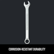 Photo of CRAFTSMAN combination wrench 22mm CMMT12066, silver finish, displayed vertically on black background.