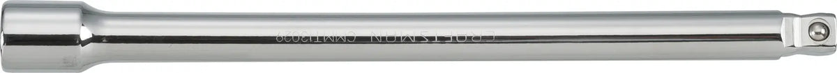Photo of CRAFTSMAN CMMT13029 chrome socket extension bar, side angle on white background.