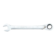 Photo of Craftsman CMMT42425 ratcheting combination wrench, 14mm, chrome finish, top view on white background.