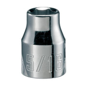 Craftsman 5/16 inch chrome socket, SKU CMMT43000, tool accessory, front angle on white background.