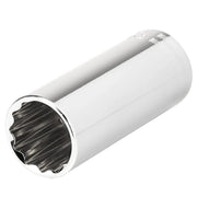 Photo of Craftsman chrome socket CMMT43317, deep design, shown at angled view on white background.