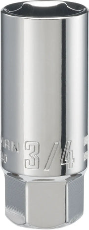 CRAFTSMAN CMMT43340 chrome 3/4-inch deep socket, front angle on white background.