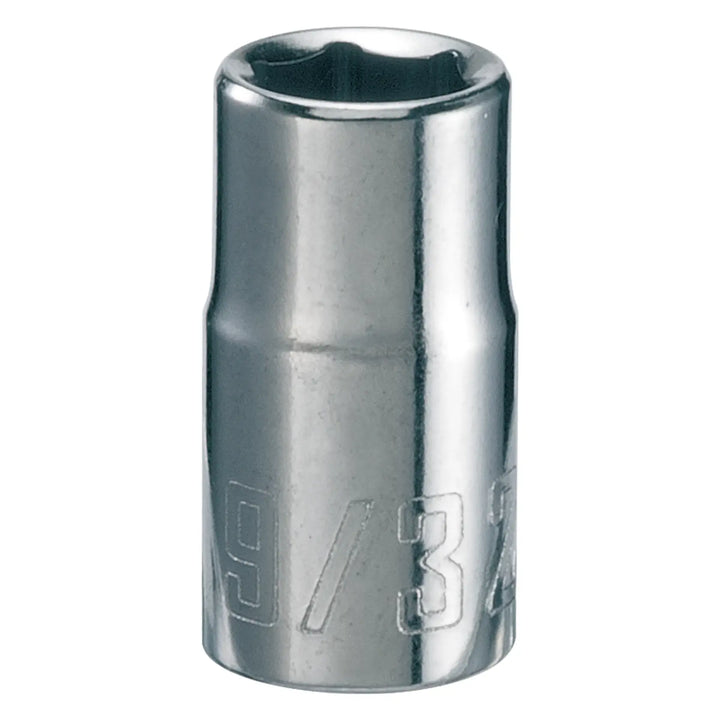 Photo of Craftsman CMMT43494 chrome 9/32 inch socket tool, front angle, metallic finish.