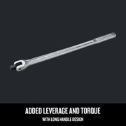 CRAFTSMAN CMMT44202 long-handled breaker bar tool, silver finish, angled view on white background.