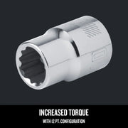 Craftsman chrome socket CMMT44302, 12-point, side angle on white background, graphics category.