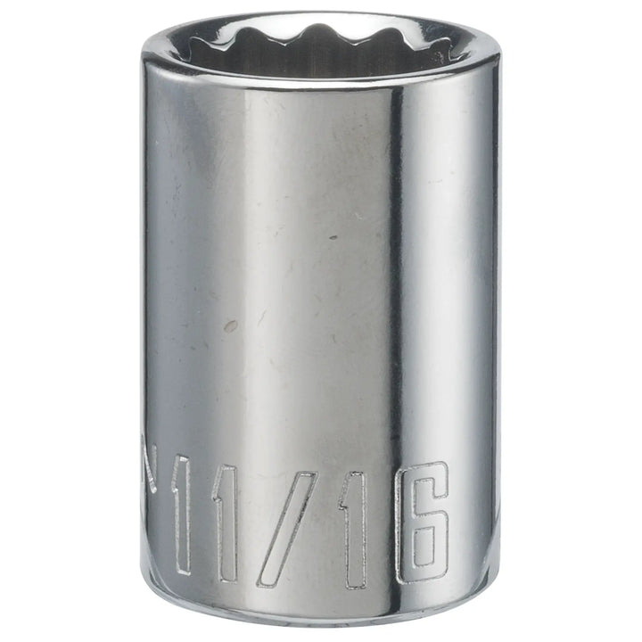Craftsman chrome socket 11/16 inch, SKU CMMT47507, tool category, front angle on white background.