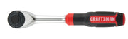 Photo of Craftsman ratchet wrench with black and red handle, SKU CMMT86000, product shown from side on white background.