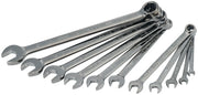 Photo of Craftsman wrench set CMMT87014, 11-piece combination wrenches, chrome finish, fanned out on white background.