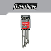 Photo of Craftsman OVERDRIVE 11-piece SAE wrench set in holder, SKU CMMT87711, front view on white background.