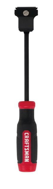 Photo of Craftsman gasket scraper CMMT98329 with red and black handle, front view on white background.