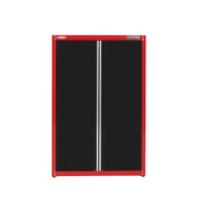 Front view photo of CRAFTSMAN tall storage cabinet, SKU CMST24800RB, red frame with black double doors.