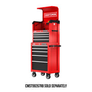 Photo of Craftsman red rolling tool chest with drawers, CMST98268RB, front angle on white background.