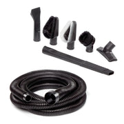 Top view of 7-piece CRAFTSMAN 1-1/4 inch car cleaning kit for use with CRAFTSMAN wet dry vacuums